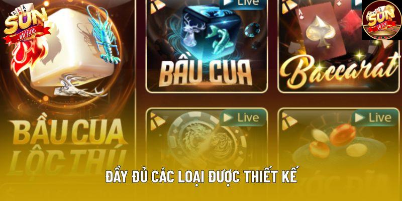 Đầy đủ các loại được thiết kế