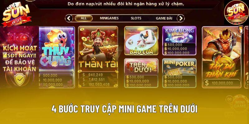 4 bước truy cập mini game trên dưới