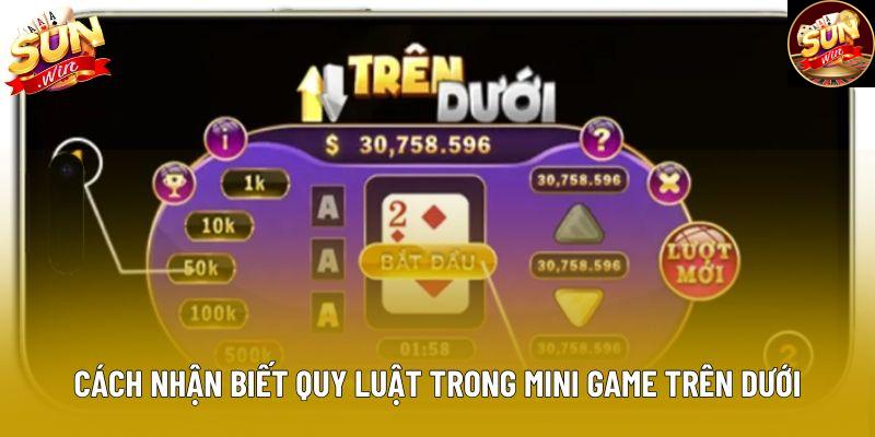 Cách nhận biết quy luật trong mini game trên dưới